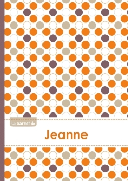 Picture of Le carnet de Jeanne - Lignes, 96p, A5 - Ronds Orange Gris Violet