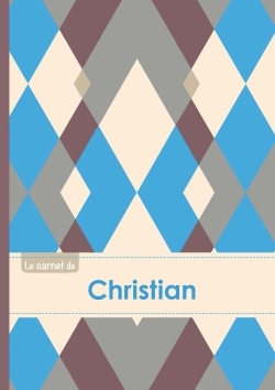 Image de Le carnet de Christian - Lignes, 96p, A5 - Jacquard Bleu Gris Taupe