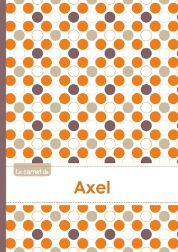 Image de Le carnet d'Axel - Lignes, 96p, A5 - Ronds Orange Gris Violet