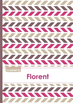 Picture of Le carnet de Florent - Lignes, 96p, A5 - Motifs Violet Gris Taupe