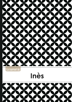 Picture of Le carnet d'Inès - Lignes, 96p, A5 - Ronds Noir et Blanc