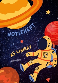 Image de Dünnes Notizheft für Kinder - A5 liniert - Softcover Astronaut - FSC Papier