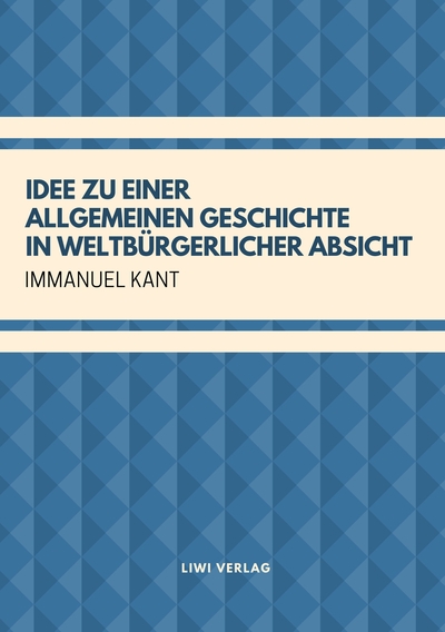 Picture of Idee zu einer allgemeinen Geschichte in weltbürgerlicher Absicht