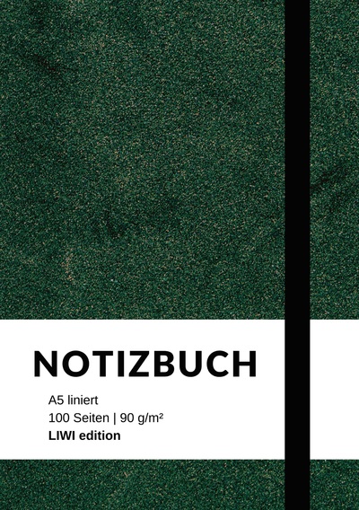 Picture of Notizbuch A5 liniert - 100 Seiten 90g/m² - Soft Cover grün - FSC Papier