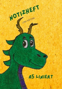 Image de Dünnes Notizheft für Kinder - A5 liniert - Softcover Drache - FSC Papier