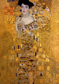 Picture of Notizbuch schön gestaltet mit Leseband - A5 Hardcover blanko - Gustav Klimt "Adele Bloch-Bauer I" - 100 Seiten 90g/m² - FSC Papier