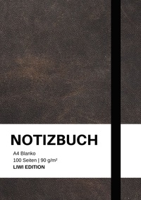 Picture of Notizbuch A4 blanko - 100 Seiten 90g/m² - Soft Cover Schwarz - FSC Papier
