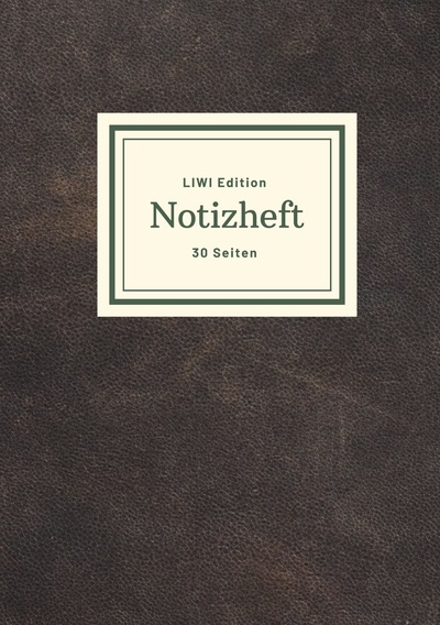 Picture of Dünnes Notizheft A5 liniert - Notizbuch 30 Seiten 90g/m² - Softcover schwarz - FSC Papier