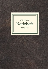 Picture of Dünnes Notizheft A5 liniert - Notizbuch 30 Seiten 90g/m² - Softcover schwarz - FSC Papier