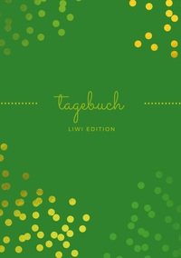 Picture of Tagebuch schön A5 liniert - 100 Seiten 90g/m² - Soft Cover goldene Punkte grün - FSC Papier