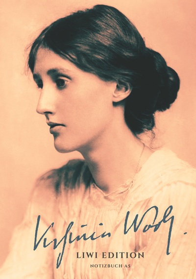 Picture of Notizbuch für Autorinnen und Autoren - schön gestaltet mit Leseband - A5 Hardcover liniert - "Virginia Woolf" - 100 Seiten 90g/m² - FSC Papier