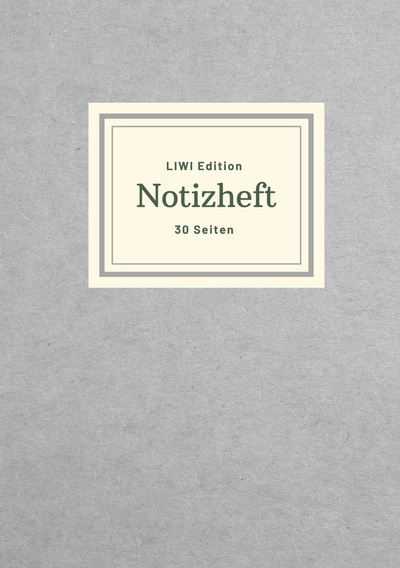 Picture of Dünnes Notizheft A5 liniert - Notizbuch 30 Seiten 90g/m² - Softcover grau - FSC Papier