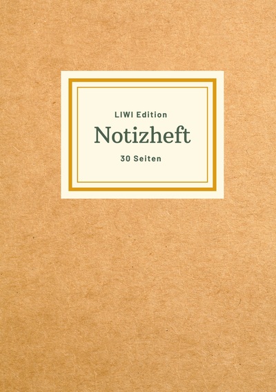 Picture of Dünnes Notizheft A5 liniert - Notizbuch 30 Seiten 90g/m² - Softcover hellbraun - FSC Papier
