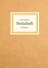 Picture of Dünnes Notizheft A5 liniert - Notizbuch 30 Seiten 90g/m² - Softcover hellbraun - FSC Papier