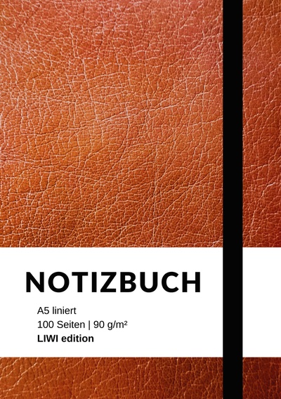 Picture of Notizbuch A5 liniert - 100 Seiten 90g/m² - Soft Cover braun - FSC Papier