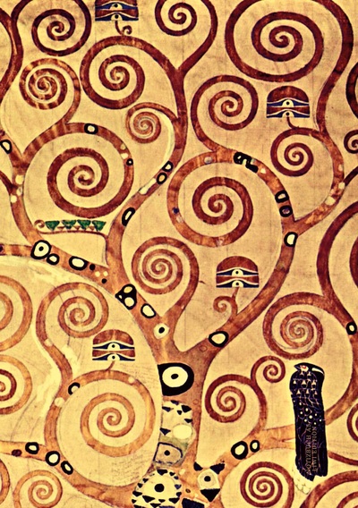 Picture of Notizbuch schön gestaltet mit Leseband - A5 Hardcover blanko - Gustav Klimt "Lebensbaum" - 100 Seiten 90g/m² - FSC Papier