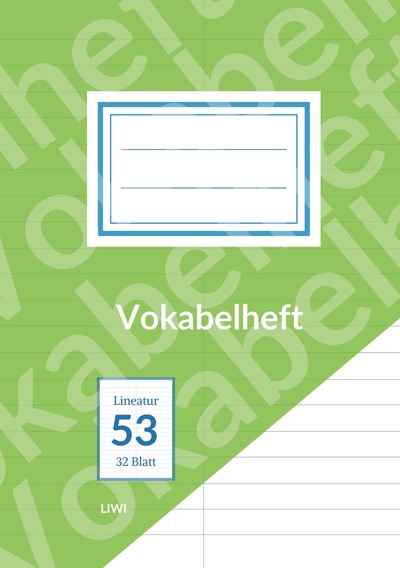 Image de Vokabelheft A5 liniert - Lineatur 53 - 2 Spalten - 32 Blatt - FSC Papier