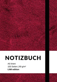 Picture of Notizbuch A5 liniert - 100 Seiten 90g/m² - Soft Cover violett - FSC Papier