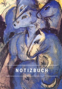Picture of Notizbuch klein A5 Blanko - Notizheft 44 Seiten 90g/m² - Softcover Franz Marc "Der Turm der blauen Pferde" - FSC Papier