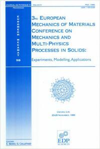 Picture of EUROMECH-MECAMAT'98 - 3RD EUROPEAN MECHANICS OF MATERIAL
