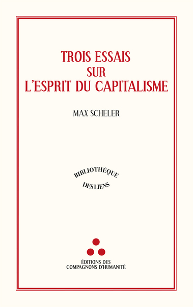 Picture of Trois essais sur l'esprit du capitalisme