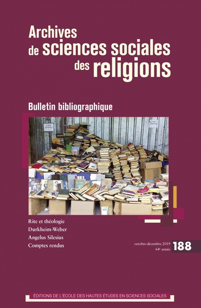 Picture of Archives de sciences sociales des religions, n°188 - Bulleti