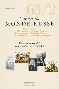 Picture of Cahiers du monde russe n°63/2 - Varia -Pouvoir et société au