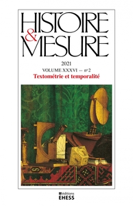 Picture of Histoire et Mesure n°36/2 - Textométrie et temporalité