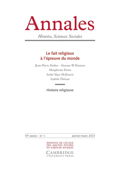 Picture of Annales. Histoire Sciences Sociales, n° 1/2023