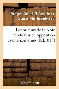Image de Les Auteurs de la Note secrète mis en opposition avec eux-mêmes