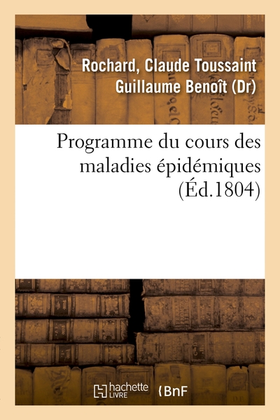 Image de Programme du cours des maladies épidémiques