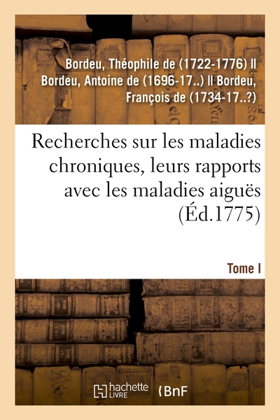 Image de Recherches sur les maladies chroniques, leurs rapports avec les maladies aiguës