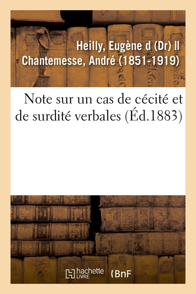 Image de Note sur un cas de cécité et de surdité verbales