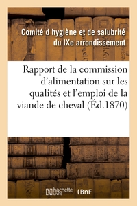 Image de Rapport de la commission d'alimentation sur les qualités et l'emploi de la viande de cheval