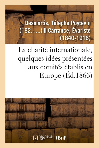 Image de La charité internationale, quelques idées présentées aux comités établis en Europe