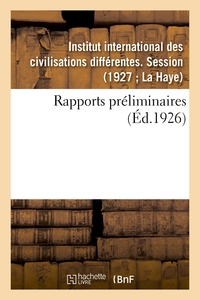 Picture of Rapports préliminaires