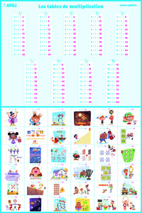 Image de Poster tables de multiplication Apili