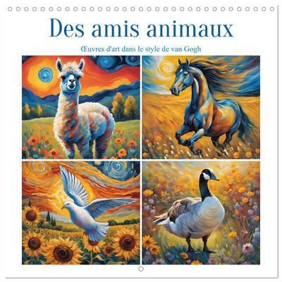 Picture of Des amis animaux (Calendrier mural carré 2026 30x30 cm) Calendrier double avec une page pour vos prises de notes