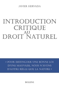 Image de Introduction critique au droit naturel