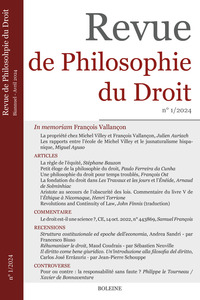 Picture of Revue de Philosophie du Droit n° 1