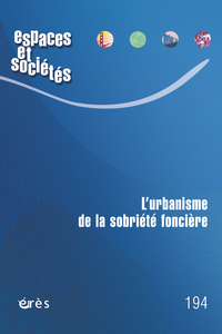 Picture of Espaces et sociétés 194- L'urbanisme de la sobriété foncière
