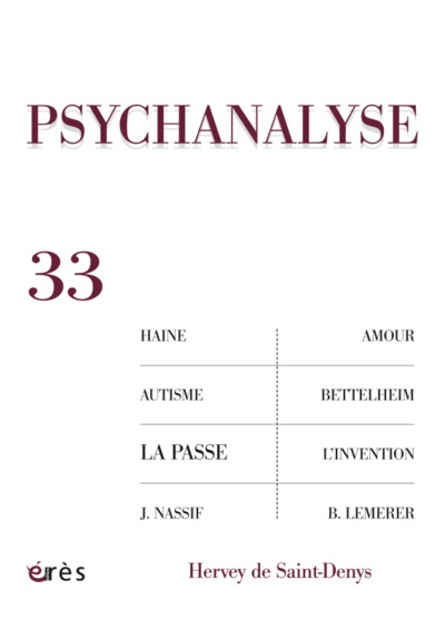 Image de PSYCHANALYSE 33 - L'AMOUR, LA HAINE, L'IMPASSE