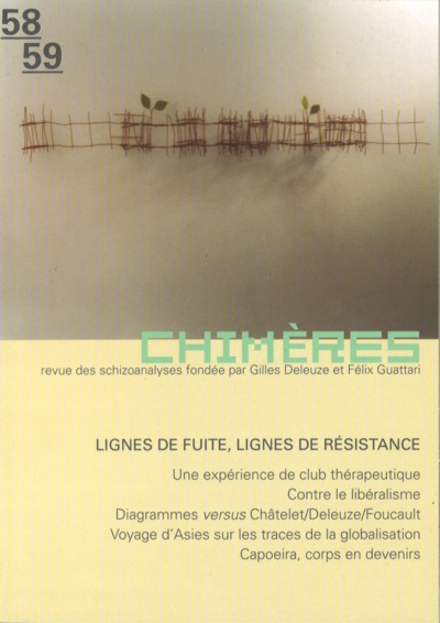 Image de Chimères 58-59 - Lignes de fuite , lignes de résistance