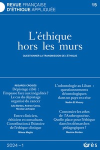 Image de RFEA 15 - L'éthique hors les murs. Questionner la transmission des pratiques de l'éthique
