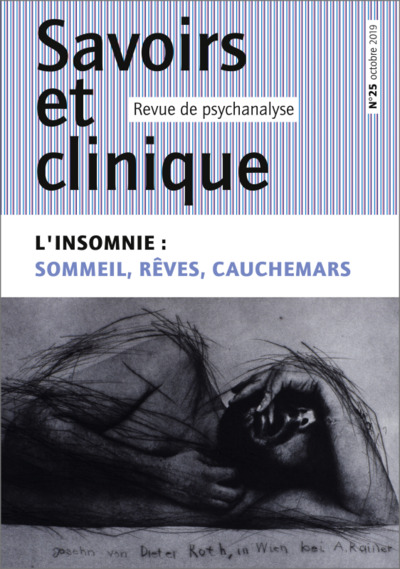 Image de Savoirs et clinique 25 - L'insomnie : sommeil, rêves, cauchemars