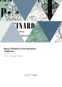 Picture of Revue d'histoire et de littérature religieuses
