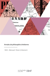 Picture of Annales de philosophie chrétienne
