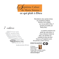 Image de Septième cahier de Maria Simma : ce qui plaît à Dieu - livre audio - CD219