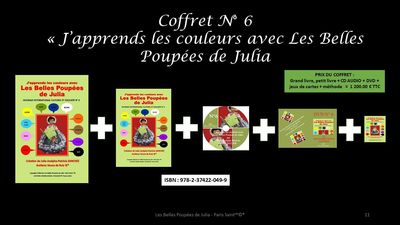Picture of COFFRET N°6 J'APPRENDS LES COULEURS AVEC LES BELLES POUPEES DE JULIA
