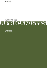 Image de JOURNAL DES AFRICANISTES, TOME 92, N 2/2022